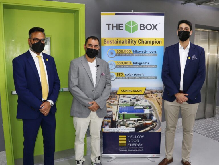 Компания The Box Self Storage выбрала Yellow Door Energy в качестве партнера по солнечной энергии для своего ультрасовременного складского комплекса в Дубае