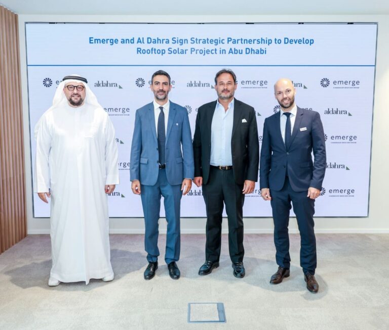 Emerge, Al Dahra подписывают стратегическое партнерство для разработки проекта солнечных батарей на крыше в Абу-Даби.