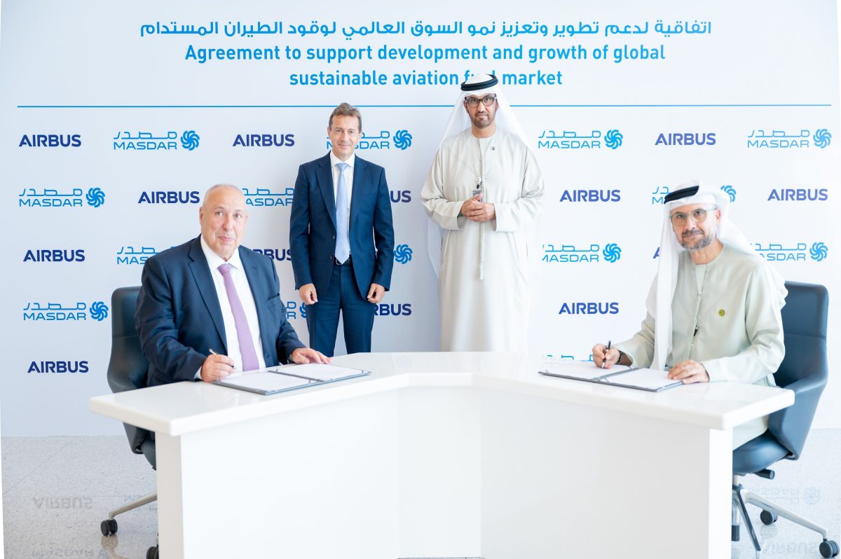 Masdar из ОАЭ и Airbus объединяют усилия для развития глобального рынка экологически чистого авиационного топлива